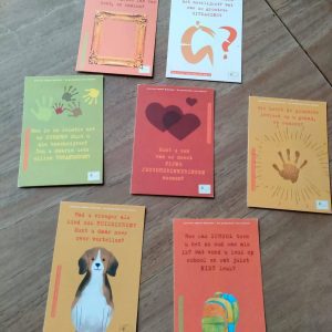 colourful cards with illustrations