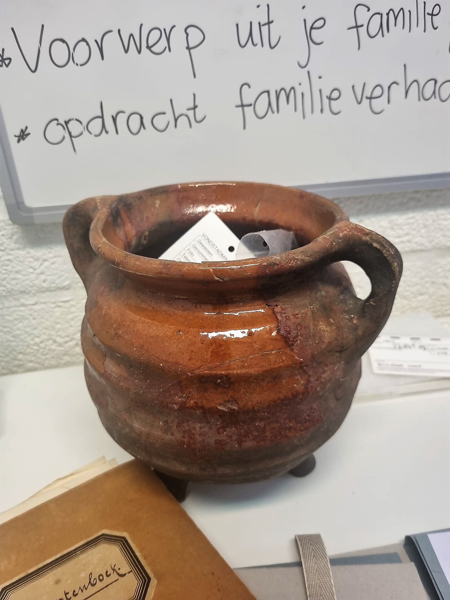 a family artefact - brown clay jar